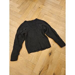 Balenciaga Women's Knit Silk Black Sweater